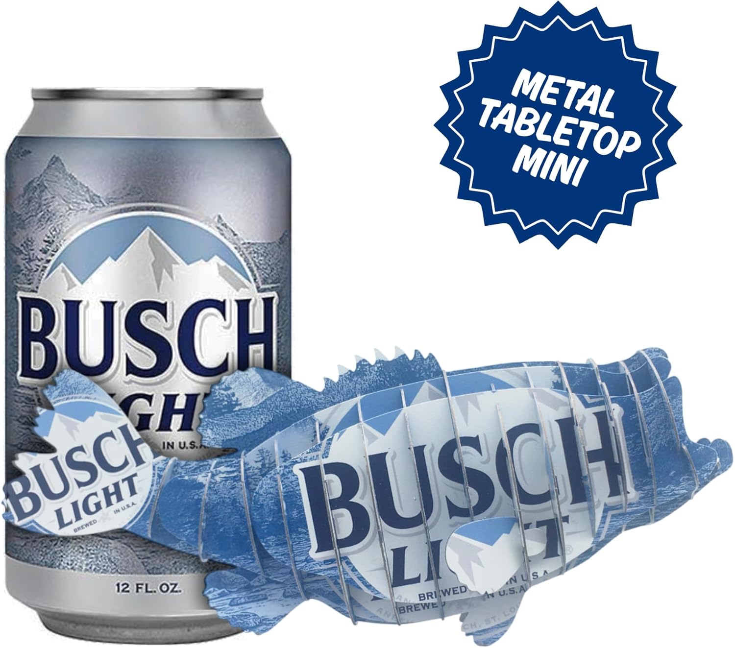 BEER DEER Lightweight Bass CANimal by Busch Light Metal 3D Design - Man Cave Decor - Crafted for Garages, Bars, Country Rooms & Beer Lovers - Easy Assembly & Durable Design