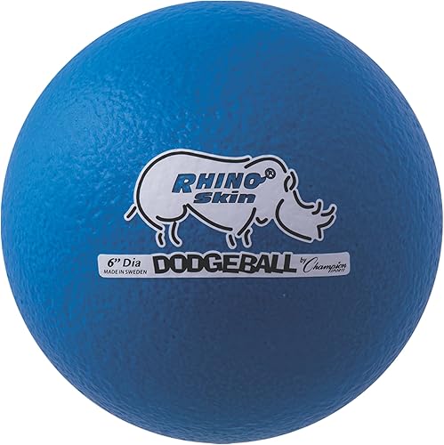 Miniatura 27 de Champion Sports Rhino Skin - Juegos de bolas de dodgeball de rebote bajo y individuales para juegos de juegos infantiles, PE, patio trasero y liga