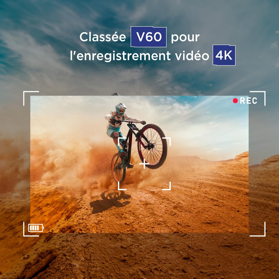 Integral Carte mémoire SDXC V60 UHS-II 64 Go - Jusqu'à 280 Mo/s en Lecture et 100 Mo/s en écriture - Carte mémoire SDXC Professionnelle Haute Vitesse
