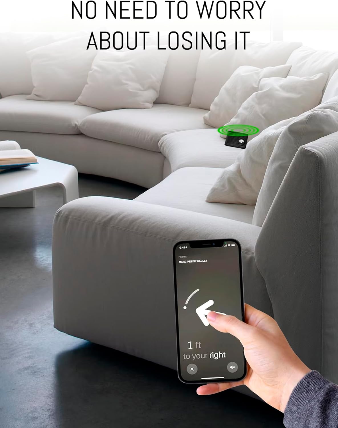 Marc Peter Airtag Wallet – Minimalist Front Pocket RFID Blocking Mens Wallet Full Grain Leather, Bifold AirTag Holder with 2 ID Window up to 14 Cards and Gift Box Carbon - Image 8