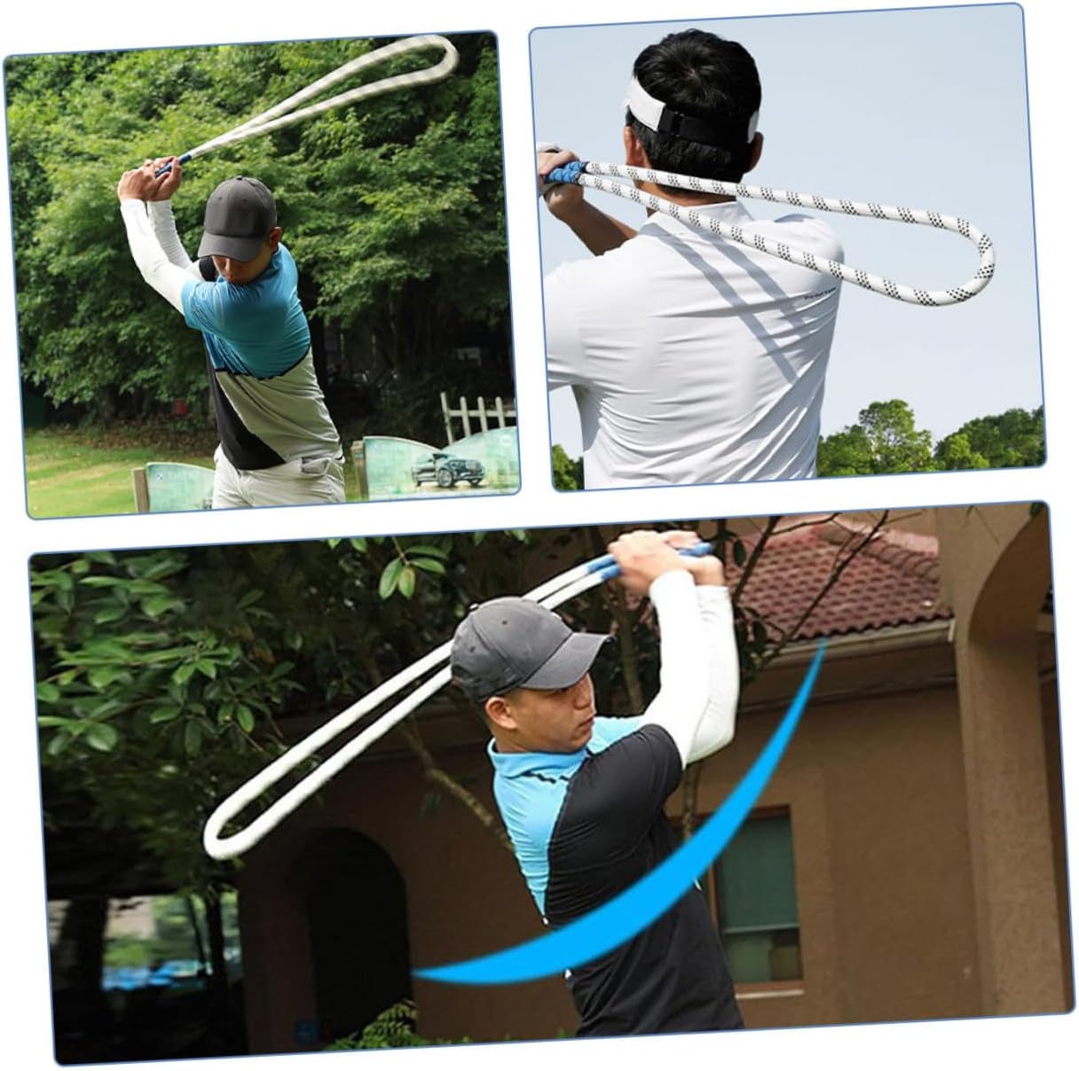 Golf Swing Strength Trainer Portable Swing Rope for Technique and Power Improvement Indoor Outdoor Practice Golf Training Equipment