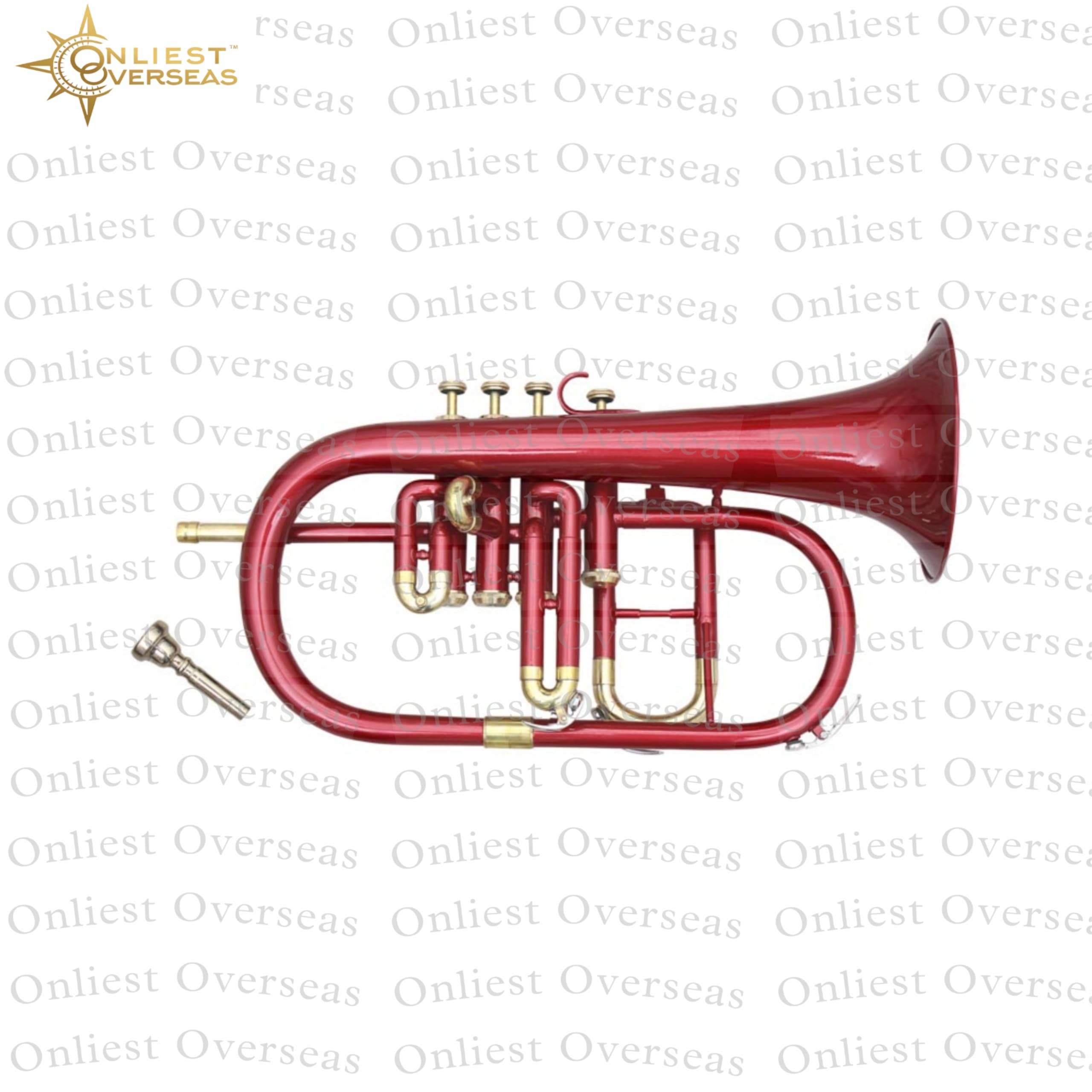 Flugel Horn - Instrumento de latón de 4 válvulas con tono cálido, válvulas suaves, para músicos y estudiantes.