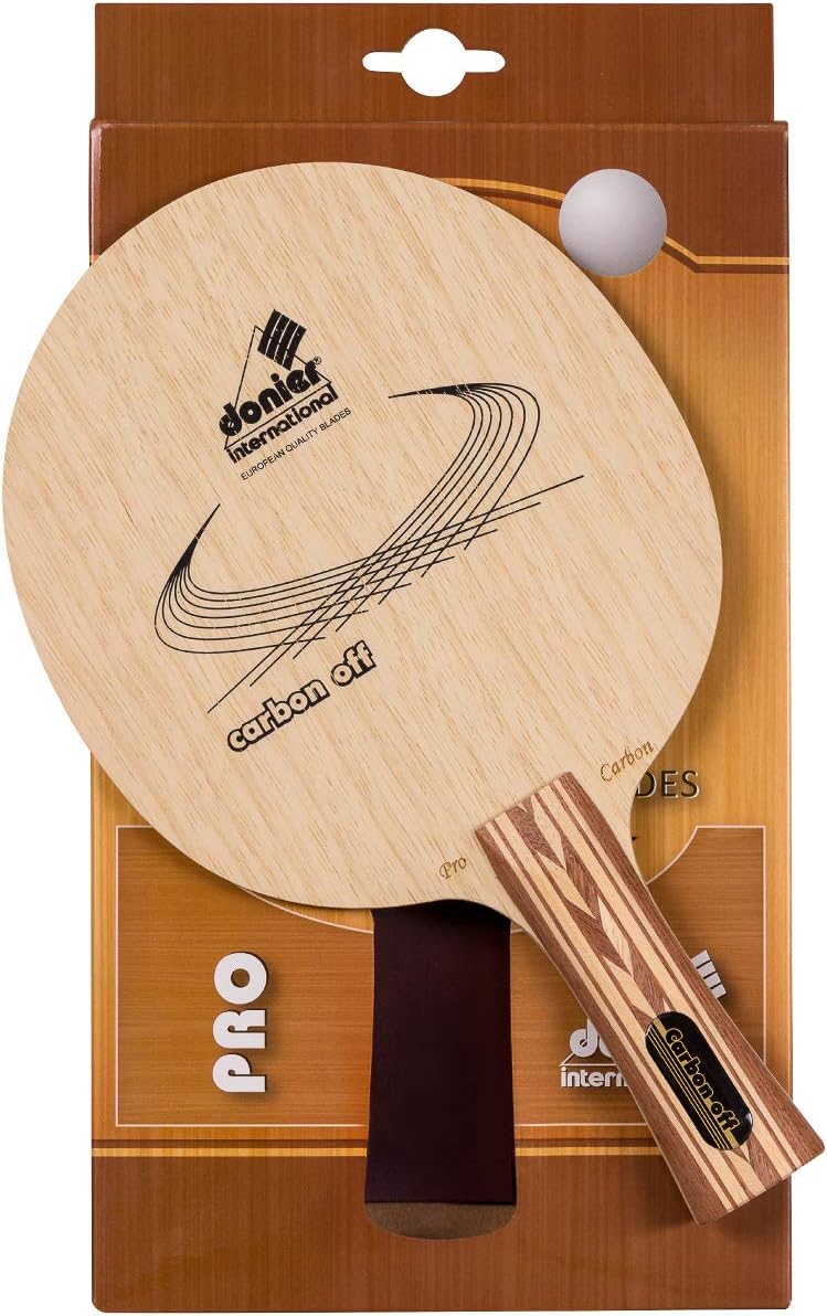 Donier Table Tennis Blade Carbon Offensive | European-Made Ping Pong Blade, Table Tennis Paddle | 7 Layer Base for Superior Speed, Control, Strategic Attacks | Indoor, Outdoor Use (Concave)