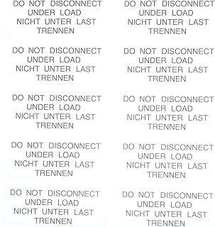 Tyco Electronics 1718077-2 Do Not Disconnect Under Load Warning Label (100 Pack)