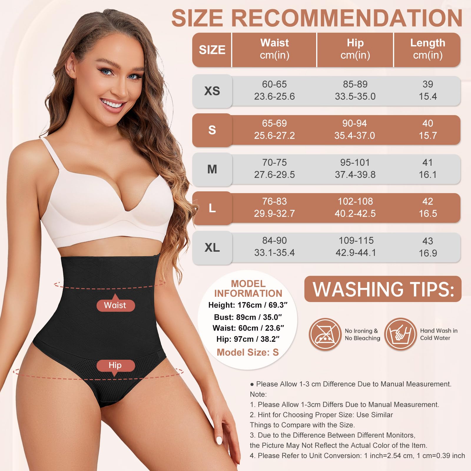 Vancavoo Perizoma Donna Guaina Contenitiva Modellante Vita Alta Mutande Contenitive Pancia Piatta Slip Thong Shapewear Invisibile Tanga