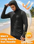 MAGCOMSEN Men's UPF 50+ Sun Protection Shirts Quick Dry Long Sleeve Rash Guard Lightweight Hoodie Shirt Fishing Running