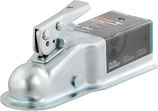 CURT 25100 Straight-Tongue Coupler, 3-Inch Channel, 2-Inch Ball, 5,000 lbs