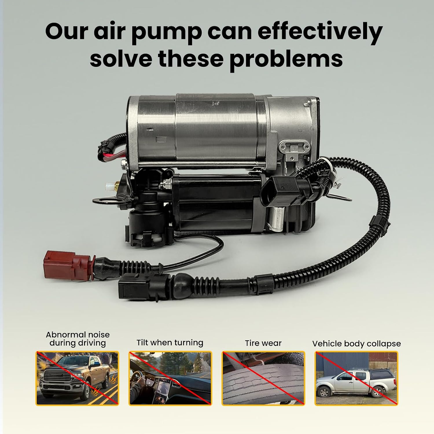 MILLISEC Air Suspension Compressor Pump Compatible with 2002-2010 Audi A8 D3 Quattro S8 (Only Diesel or 10 or 12 Cylinder) OEM Replaces# 4E0616007C, 4E0616007A