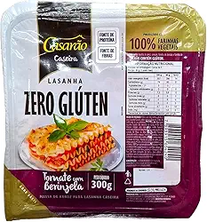 Casarão, Massa para Lasanha Vegana Tomate com Berinjela sem Glúten 300g - Casarão