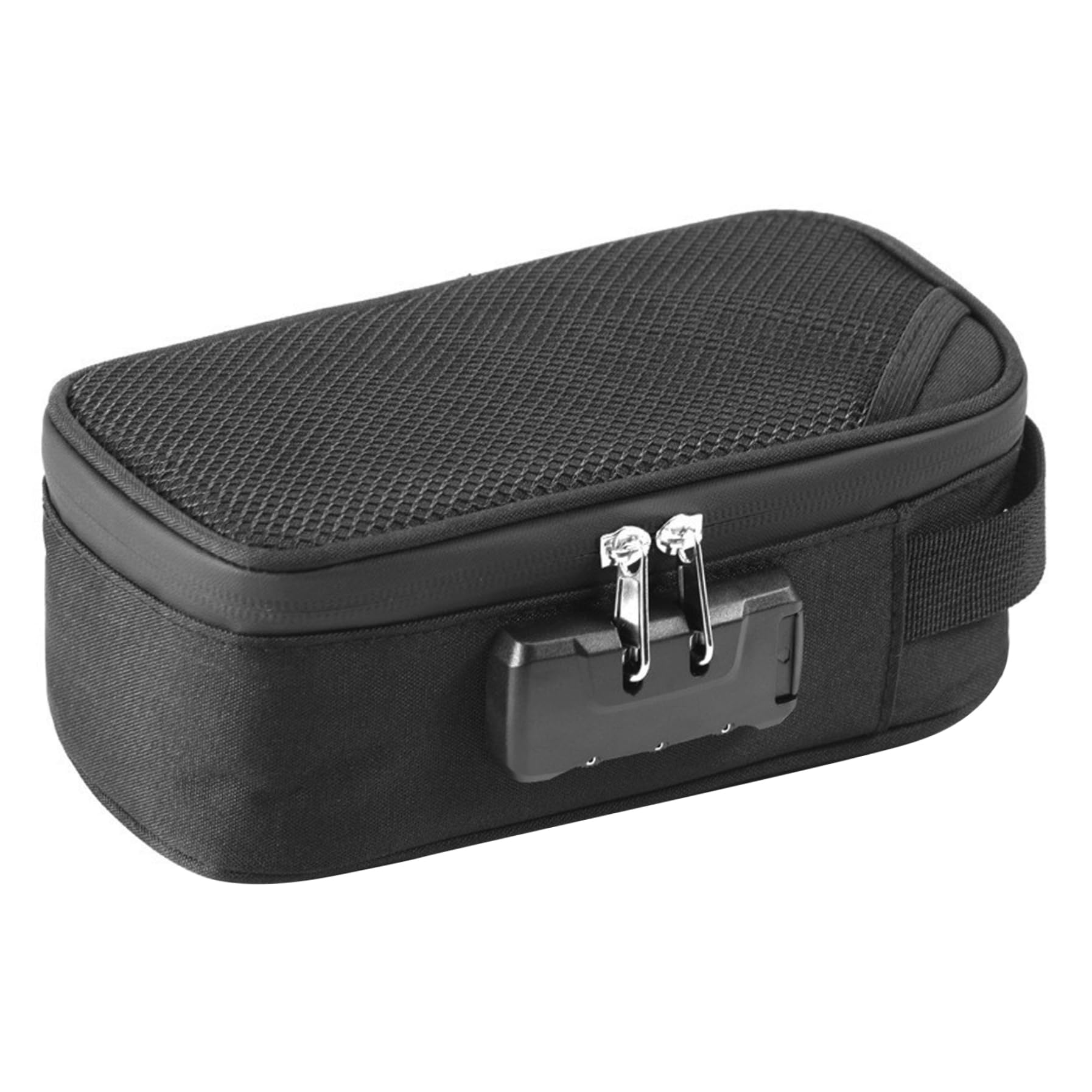 Cakeeyum Black Smell Proof Bag With Combination Lock Odor Proof Travel Case With Activated Carbon Lining & Removable Dividers For Secure Portable Storage Smell Bag, Case, Container
