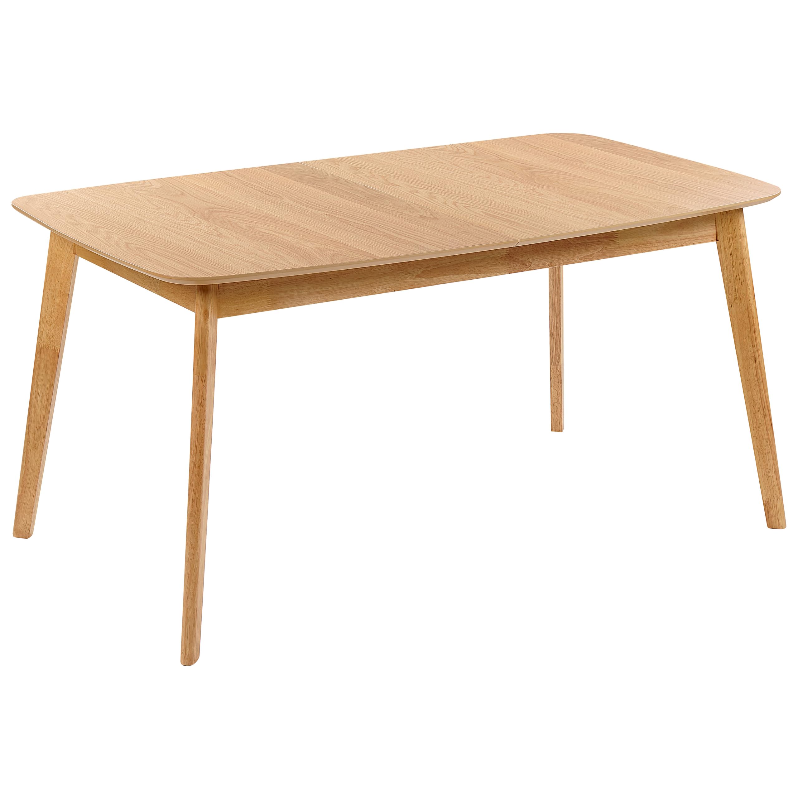 Esstisch helle Eiche 150 x 90 cm ausziehbar 190 x 90 cm Skandi Madox