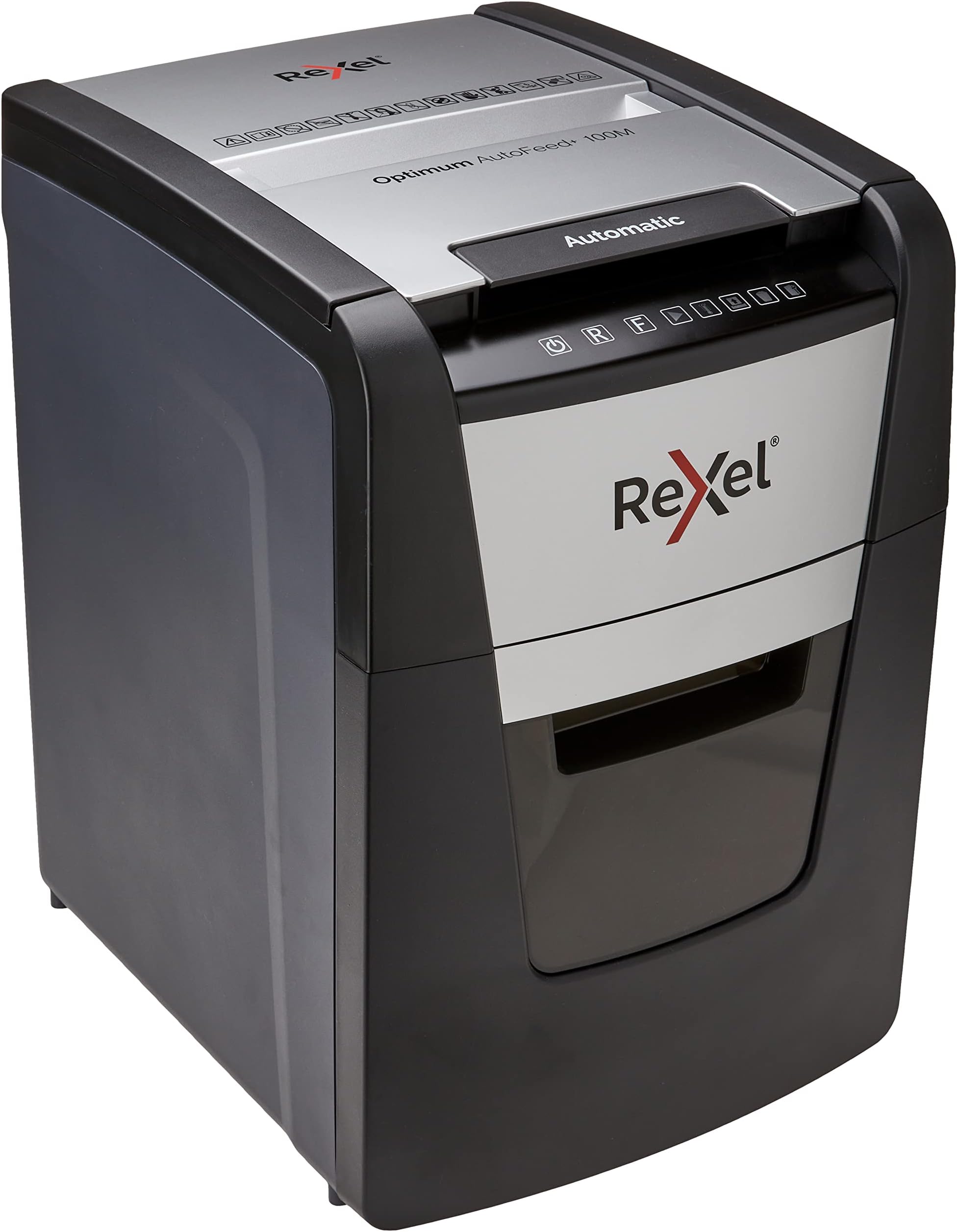 Rexel Paper Machine Rexel Optimum Auto Feed+ 100 Sheet Automatic Micro Cut Paper Shredder ...