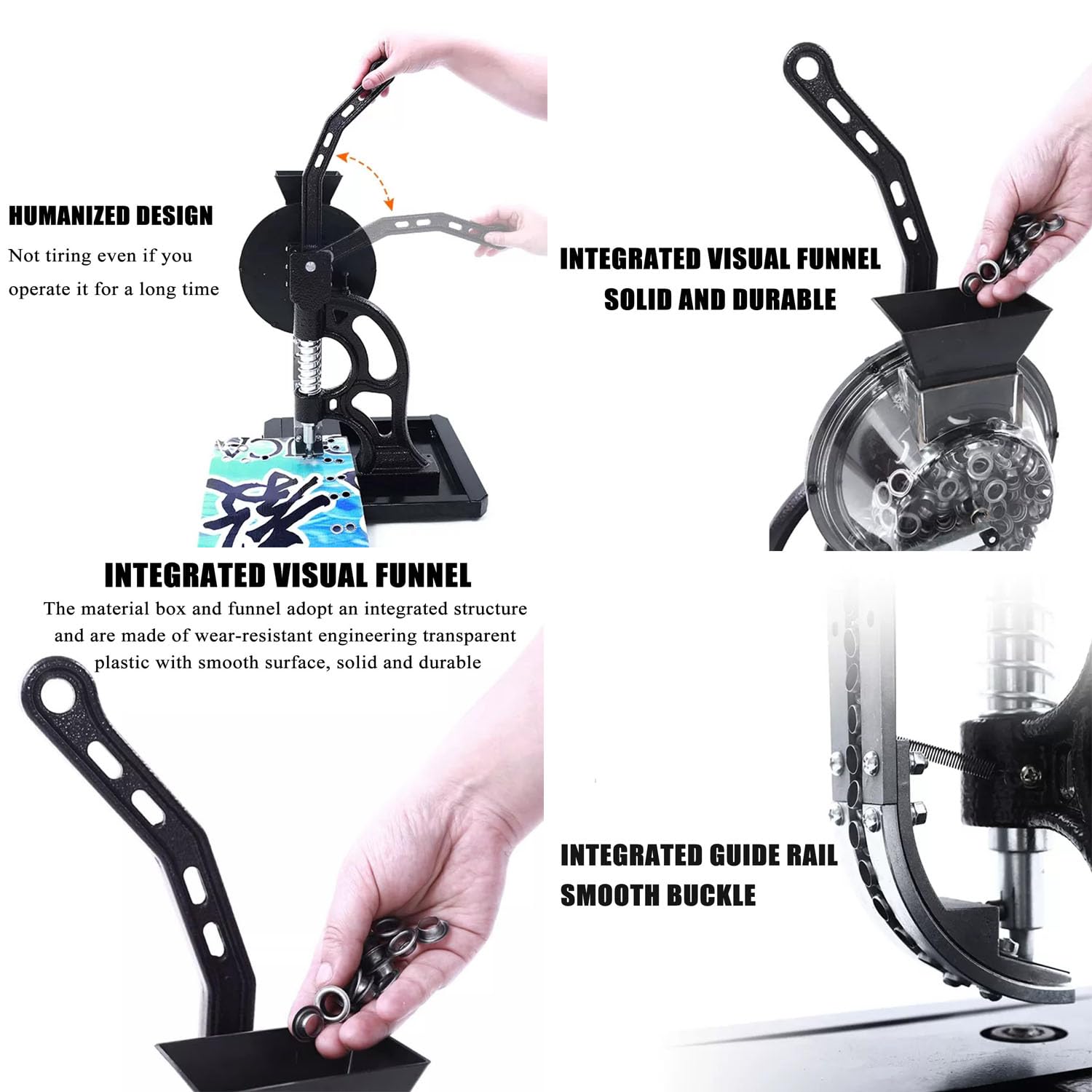 COYEUX Máquina semiautomática para prensar Ojales, máquina prensadora de Ojales con Ojales de 10 mm, con Arandelas de Ojales de Metal, para pancartas, toldos y Carteles