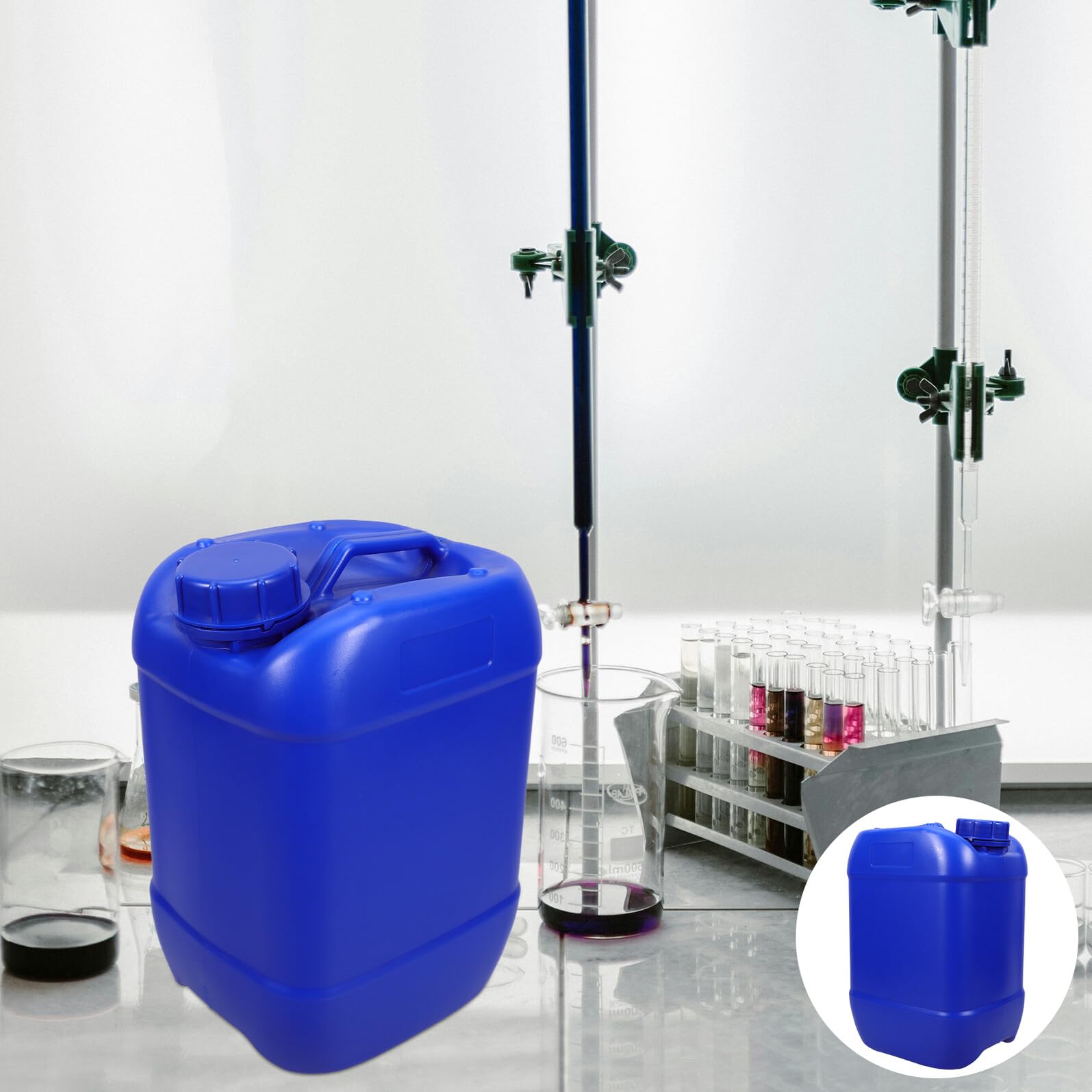 Cabilock 2stücke Plastikeimer mit Deckel und Griff Auslaufsicherer Wasserbehälter für Getränke Lebensmittel Öl und Chemikalien Stapelbar für Lagerung und Transport