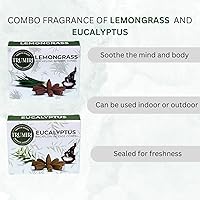 Vista 5 de TRUMIRI Conos de incienso de reflujo – Paquete combinado de 20 conos de incienso en cascada – 10 limoncillo + 10 eucaliptos – Conos de incienso