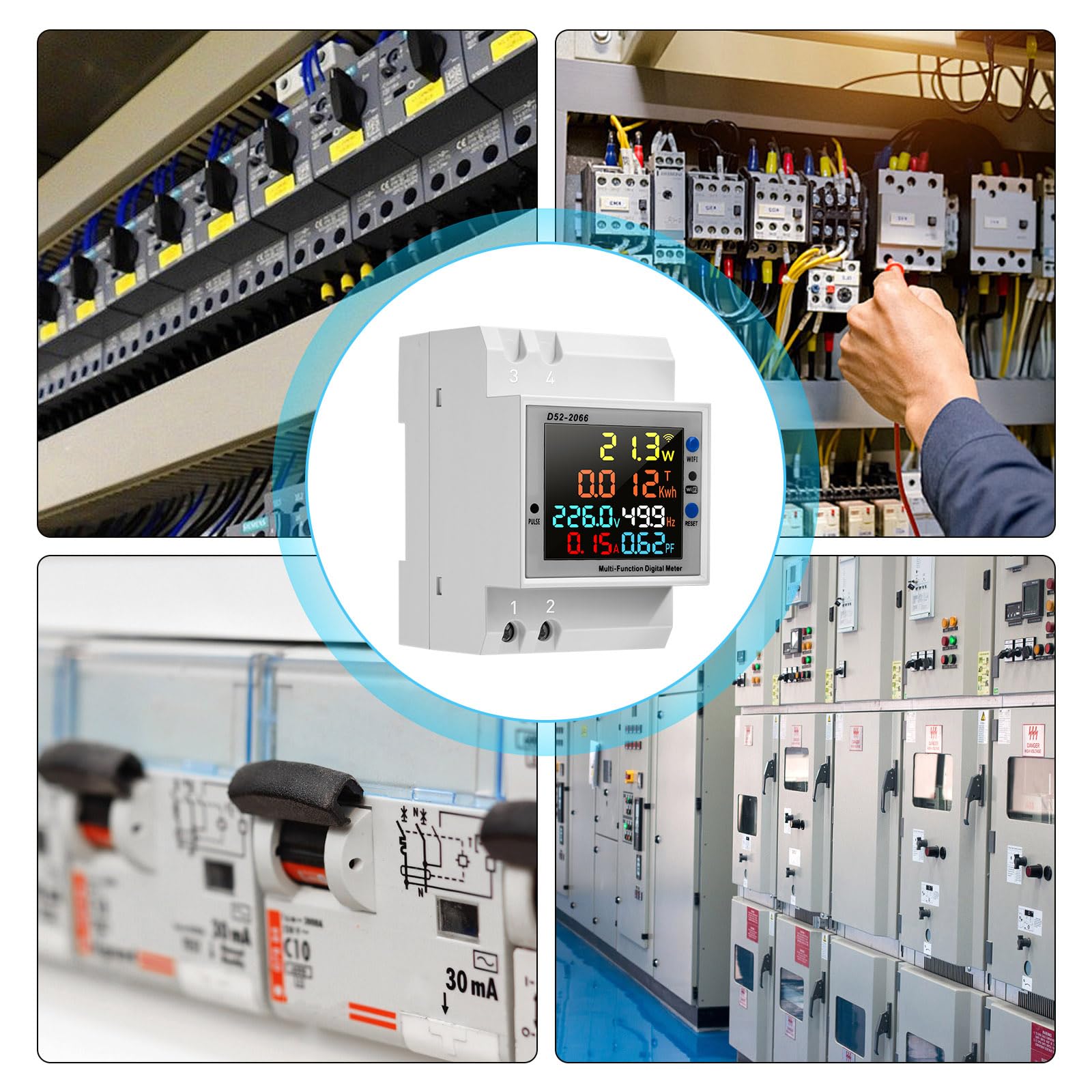 Diymore Contatore Energia WiFi 100A Monofase - Monitor Consumo Con App Tuya - Foto 8