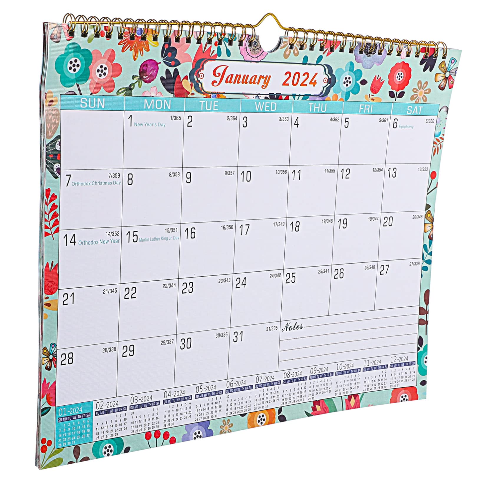 TEHAUX 2pezzi Calendario Mensile Da Parete Inglese Pianificatore Familiare Pratico Per Casa e Scuola Calendario Artistico e Leggero Organizzatore Di Eventi e Appuntamenti