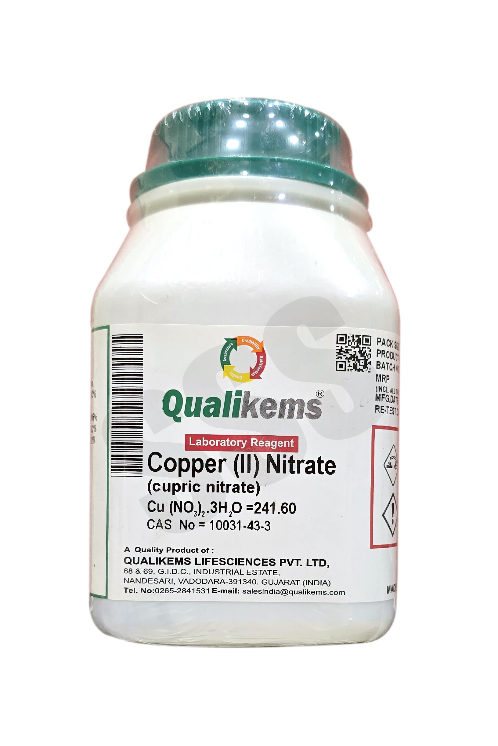 Copper Nitrate LR 500gms (QUALIKEMS) CAS No=10031-43-3-picture-53