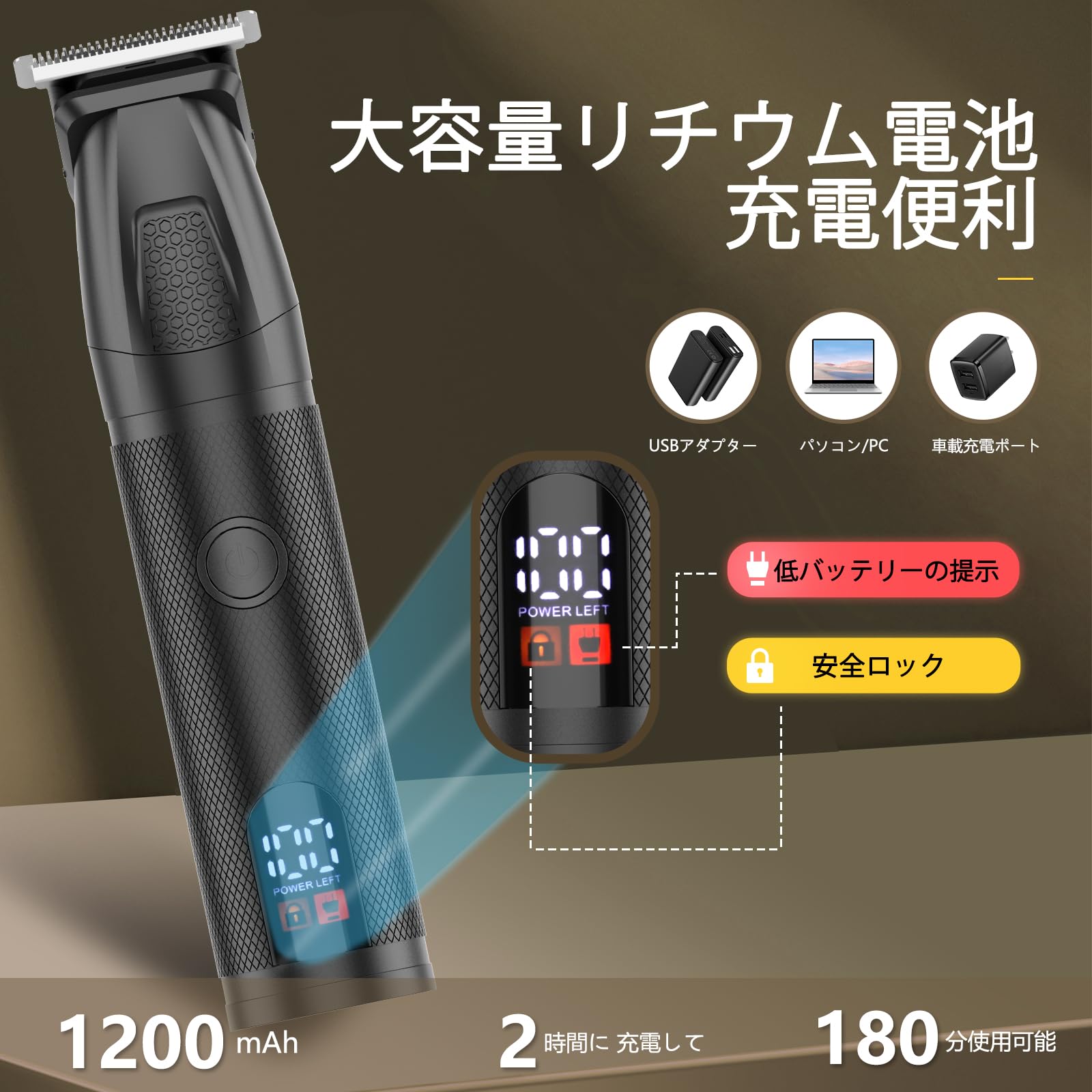 Amazon.co.jp: Soonsell メンズバリカン 電動シェーバーセット 往復式
