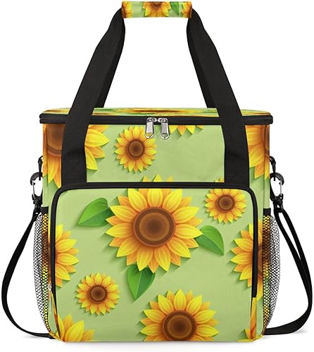 Miniatura 1 de Bonita cafetera de girasol de dibujos animados, bolsa de transporte de viaje, compatible con Keurig K-Mini o K-Mini Plus, portátil, de una sola