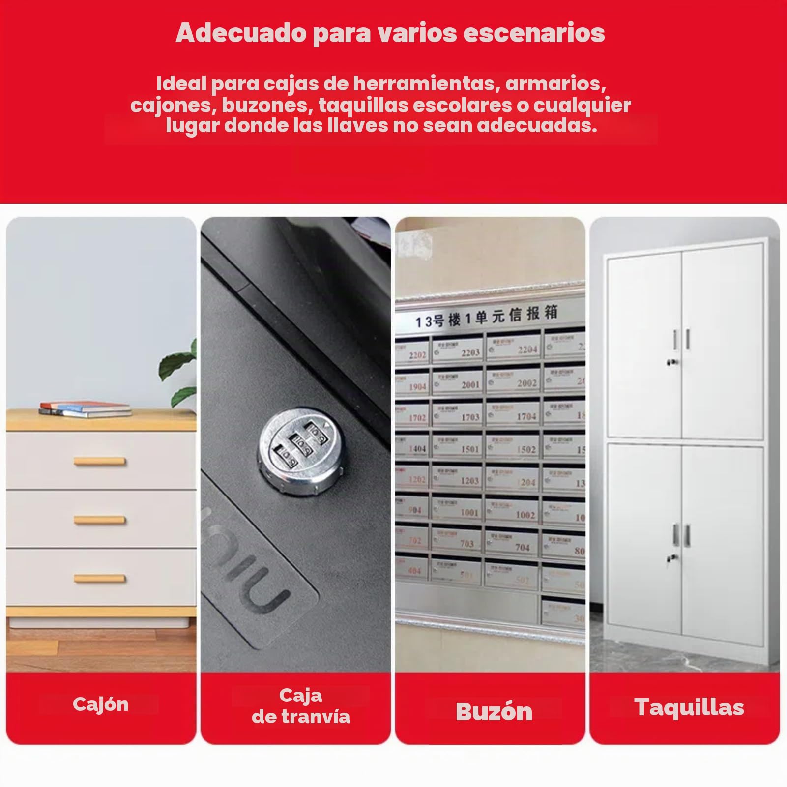 Cerradura de Armario con Combinación 250, Cerradura con Código de Seguridad de Contraseña Conveniente de Acero Inoxidable Plateado #3 Armario de Leva de Combinación de Código de (Gabinete de metal de