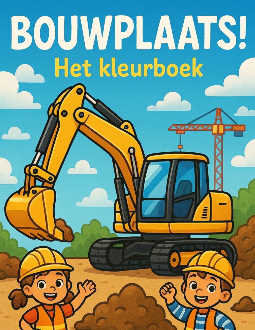 BOUWPLAATS! – Het kleurboek: Ontdek de bouwplaats met potloden en kleuren - Bouwmachines en voertuigen