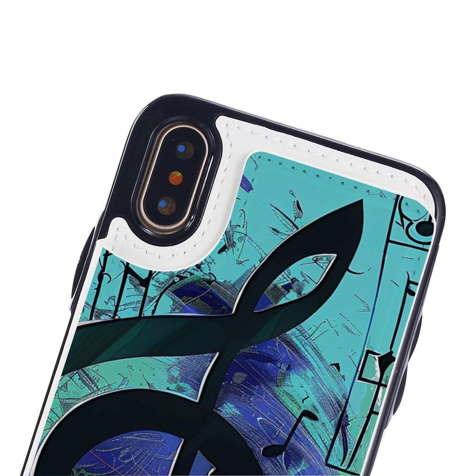 Funda tipo cartera para iPhone X/XS, funda de piel con tapa y ranuras para tarjetas