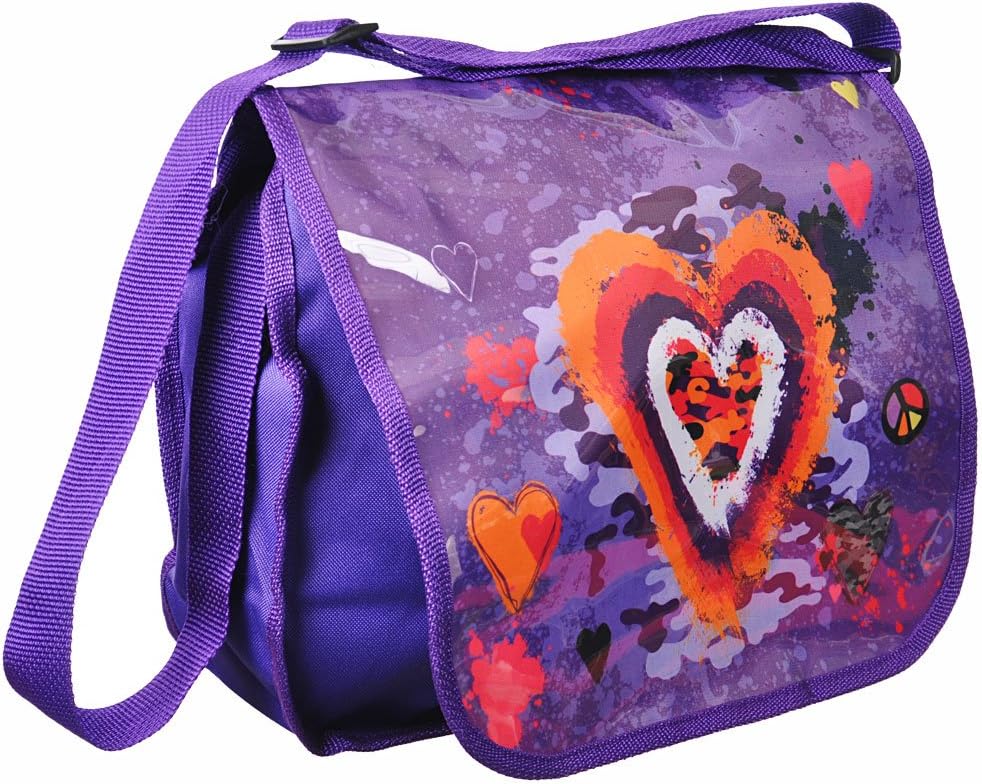 iscream Camouflage Heart 13.5" x 10" Messenger Bag for Travel, Shopping and More!