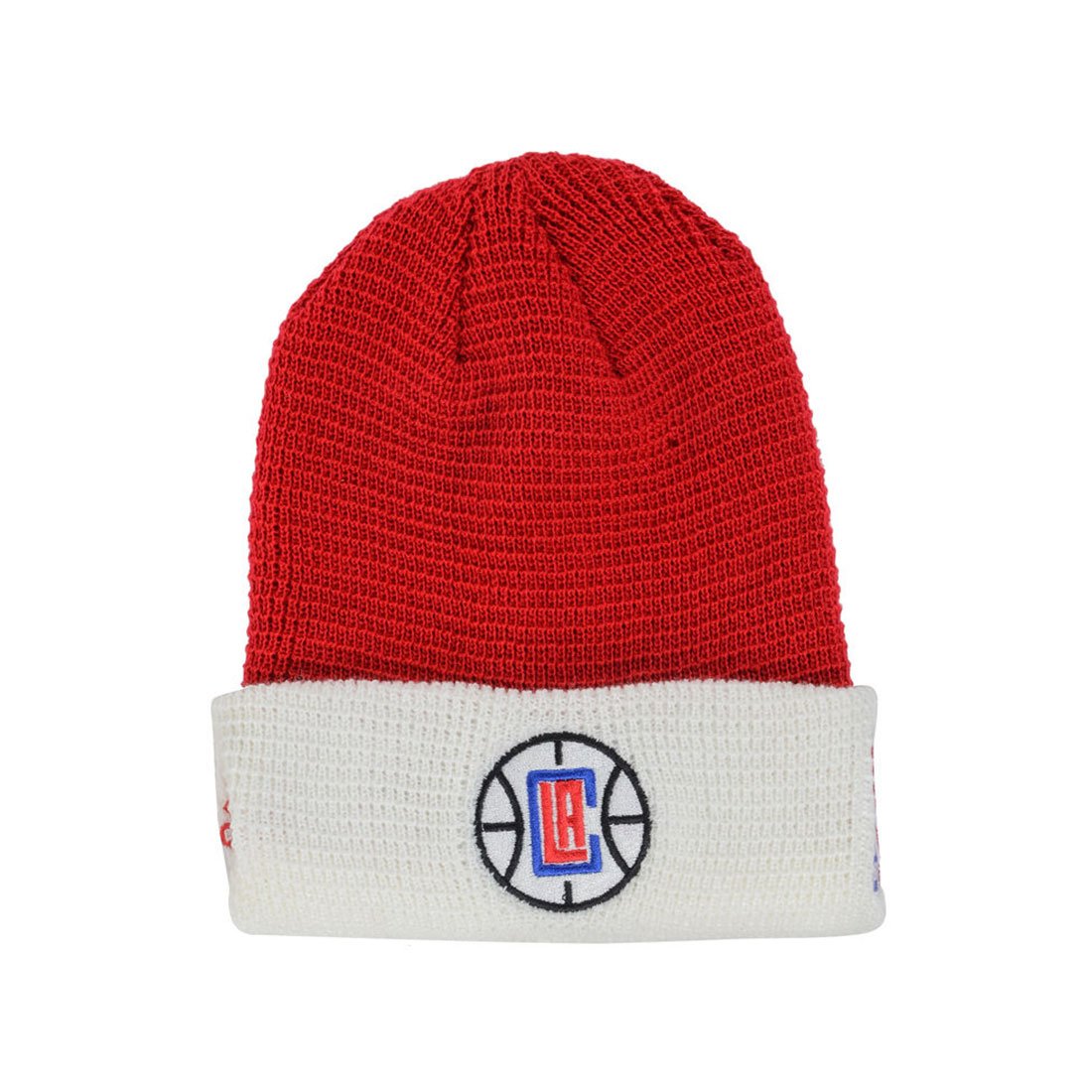 adidas NBA Los Angeles Clippers Team Cuffed Knit Beanie (red/White)