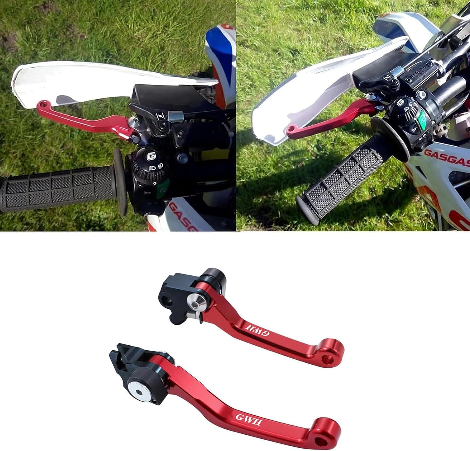 Motorcycle Billet Foldable Brake Clutch Lever Handle CNC for CR80R CR85R 98-07 CRF150R 07-20 CR125R CR250R 92-03 CRF450R 02-03 XR650R 00-06 CR 80R Dirt Pit Bike Motorbike （Red