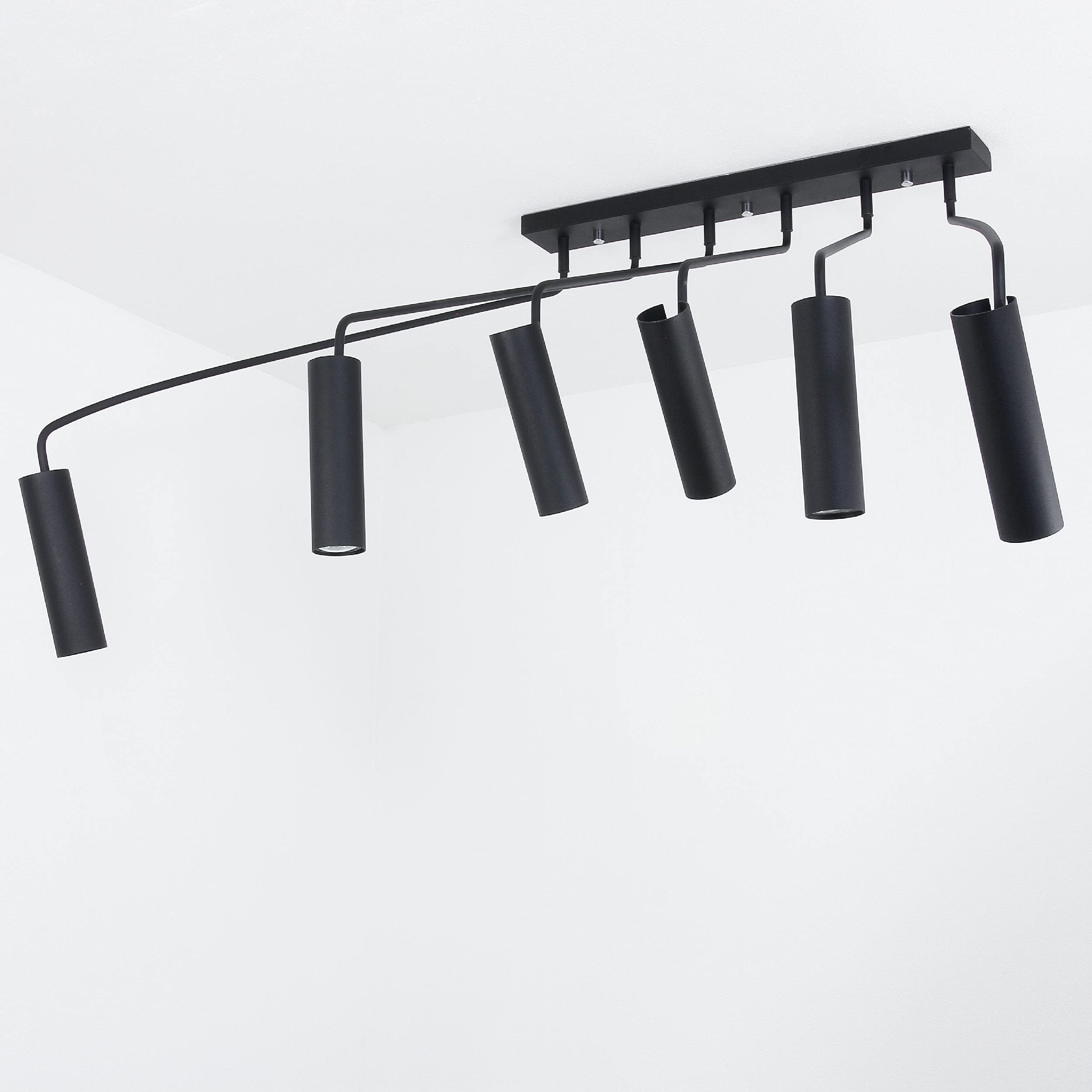 Lindby Eudoria Foco De Techo 2 Luces Negro/oro, Foco Empotrado, Lámpara De Techo, Lámpara De