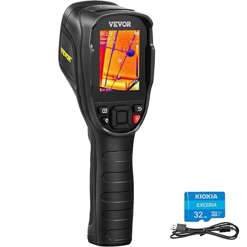 Miniatura 36 de VEVOR Cámara de imágenes térmicas, resolución de 320 x 240 píxeles con cámara visual de 2 MP, cámara infrarroja de frecuencia de actualización de 25