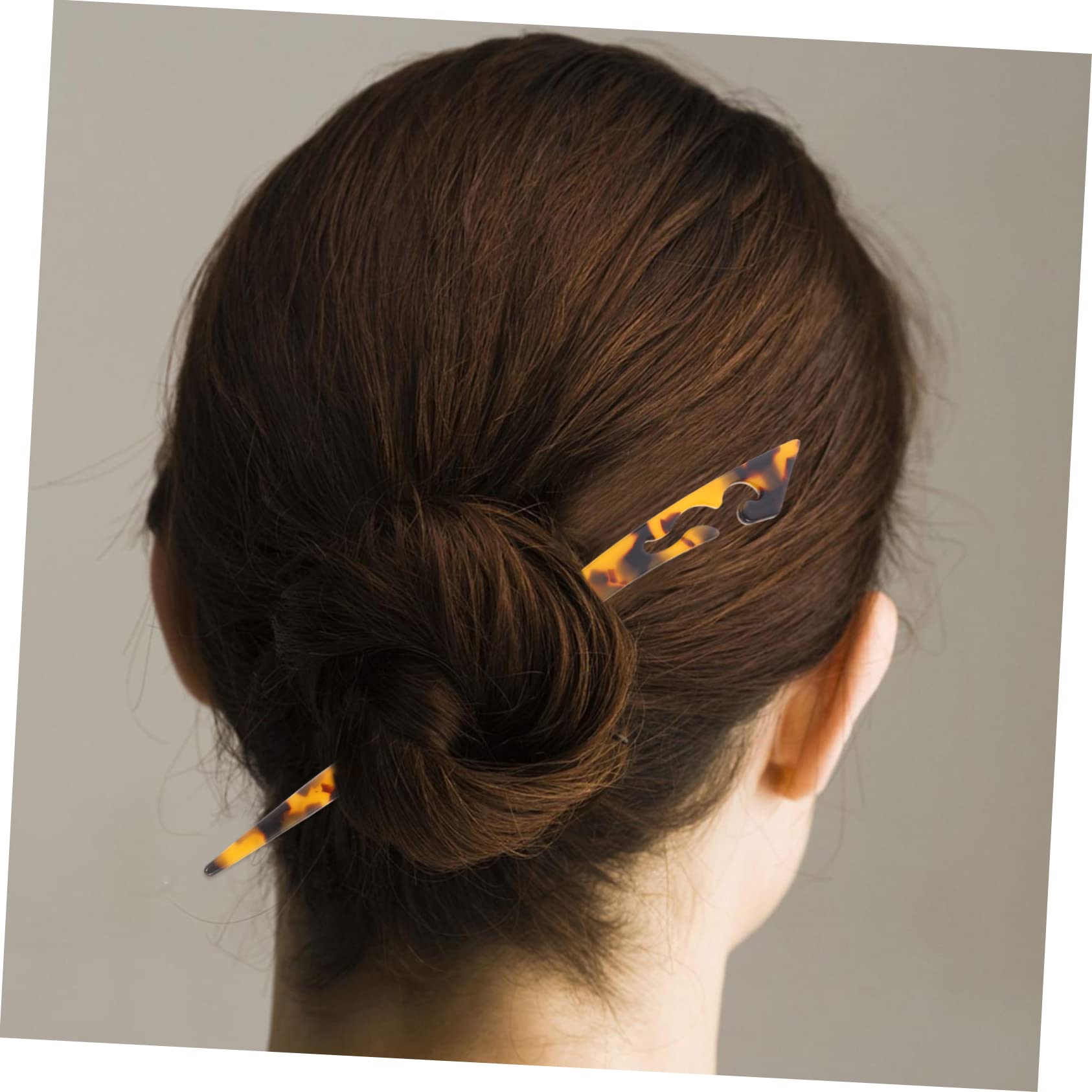 FOMIYES 3er-sets Haarstab Im Chinesischen Stil Acetat-blatt Haarnadelstab Für Dutt Lockiges Haar-accessoire Elegant Und Stark 4 Stück * 3