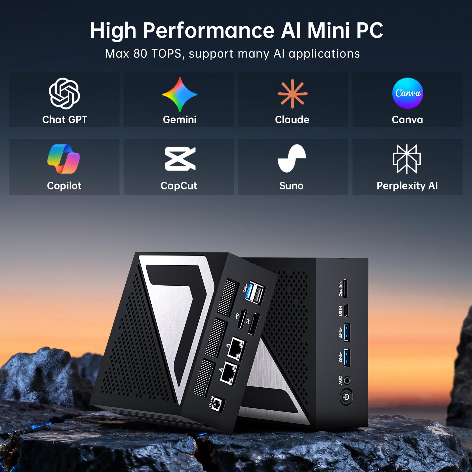Amazon.co.jp: Mavsloly AI ミニPC、Ryzen AI 9 HX 370（80 Tops, Max