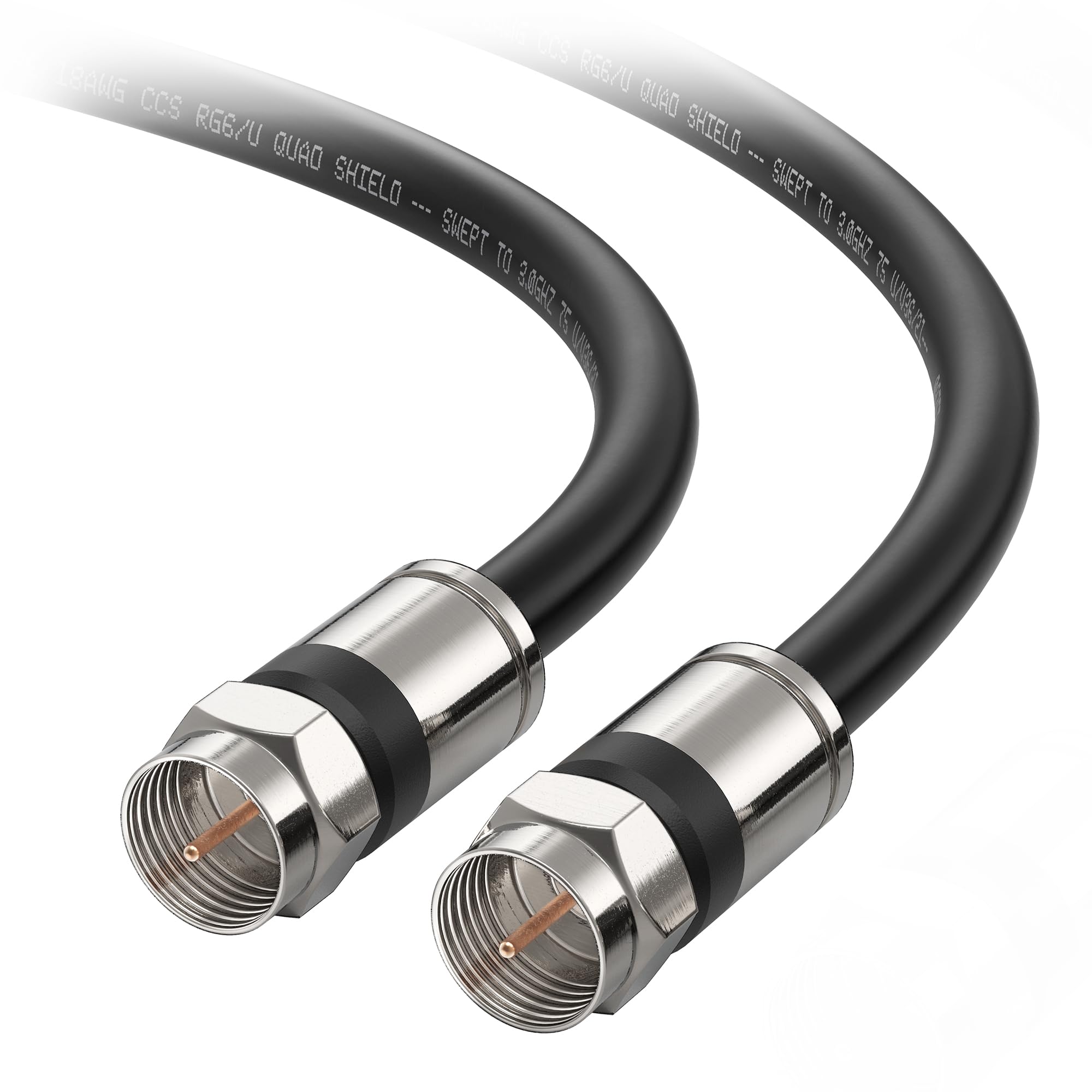 ケーブル　RG6 Cable 100ft Amazon.com: 100ft Dual Coaxial RG-6 Cable w/Messenger Ground