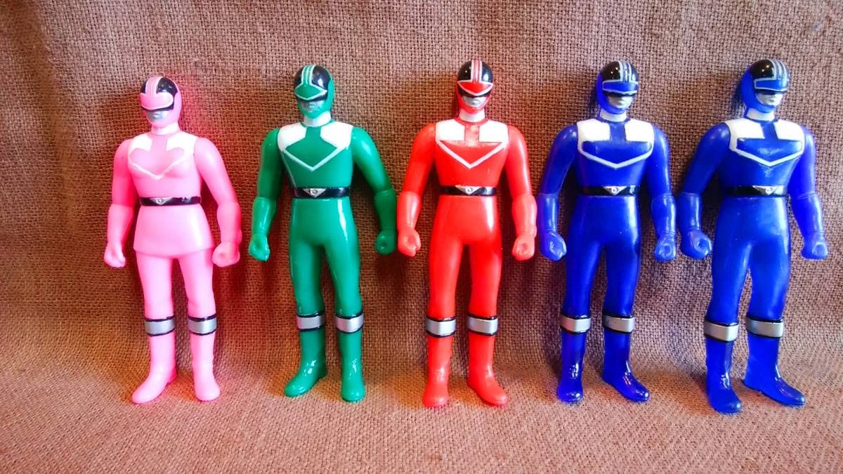 Amazon.co.jp: 平成 レトロ 当時物 未来戦隊 タイムレンジャー ソフビ