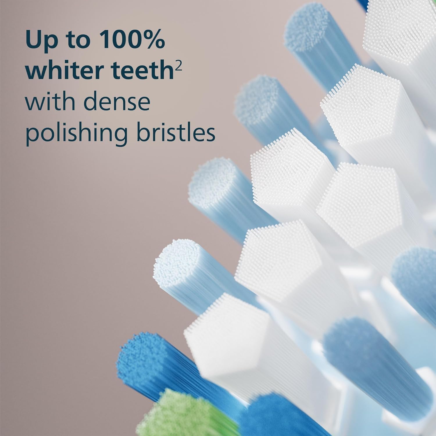 Philips Sonicare C3 Two-in-One - Genuine Replacement Electric Toothbrush Heads, White, 4 Pack One Year Supply, HX9044/65 thumbnail