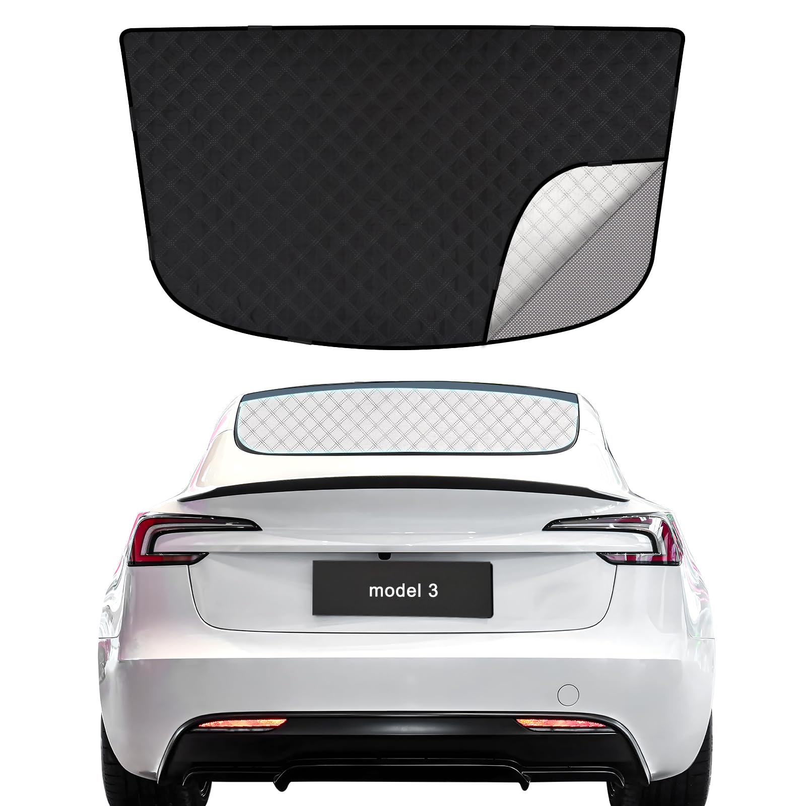 Amazon | ZATOOTO リアフロントガラスサンシェード 2021-2024年 Tesla