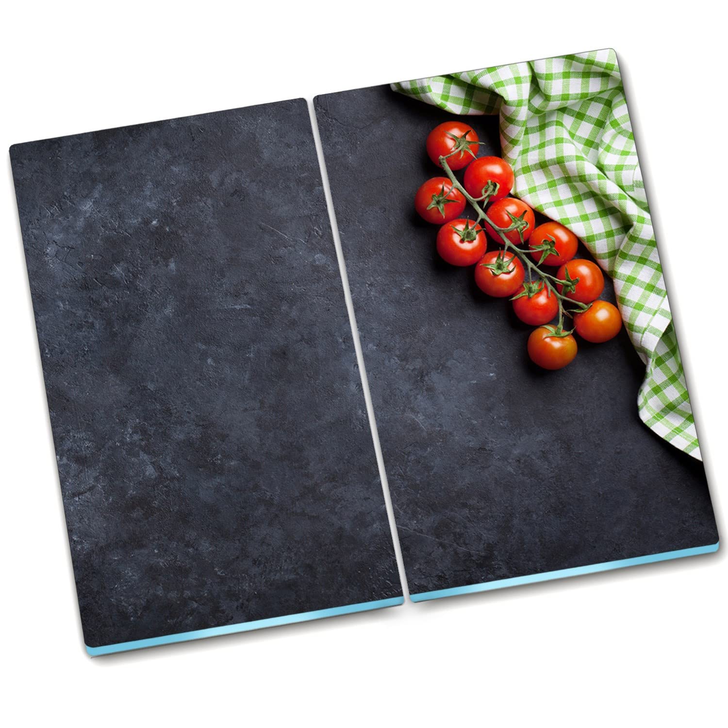 Plaque de protection de poêle en verre 2x30x52 cm motif tomates Décormat