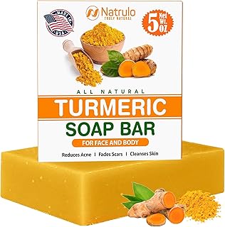 Barra de Jabón Natural de Cúrcuma para Cara y...