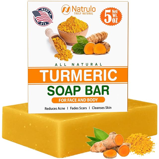 Natural Turmeric Soap Bar for Face Body Turmeric Skin Brightening Soap for Dark Spots Uneven Skin Tone Underarms