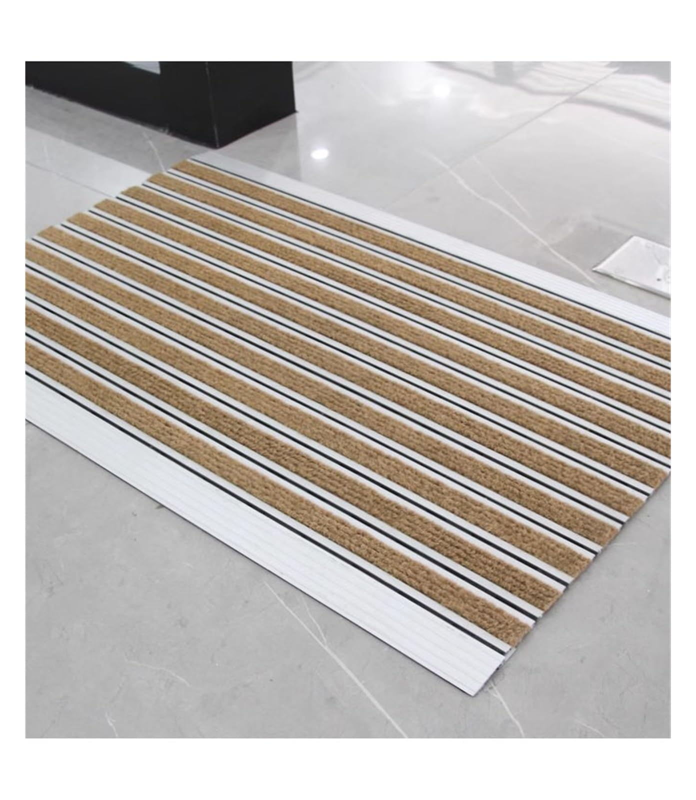 Tapete para puerta con marco de aluminio extragrande para cobertizo