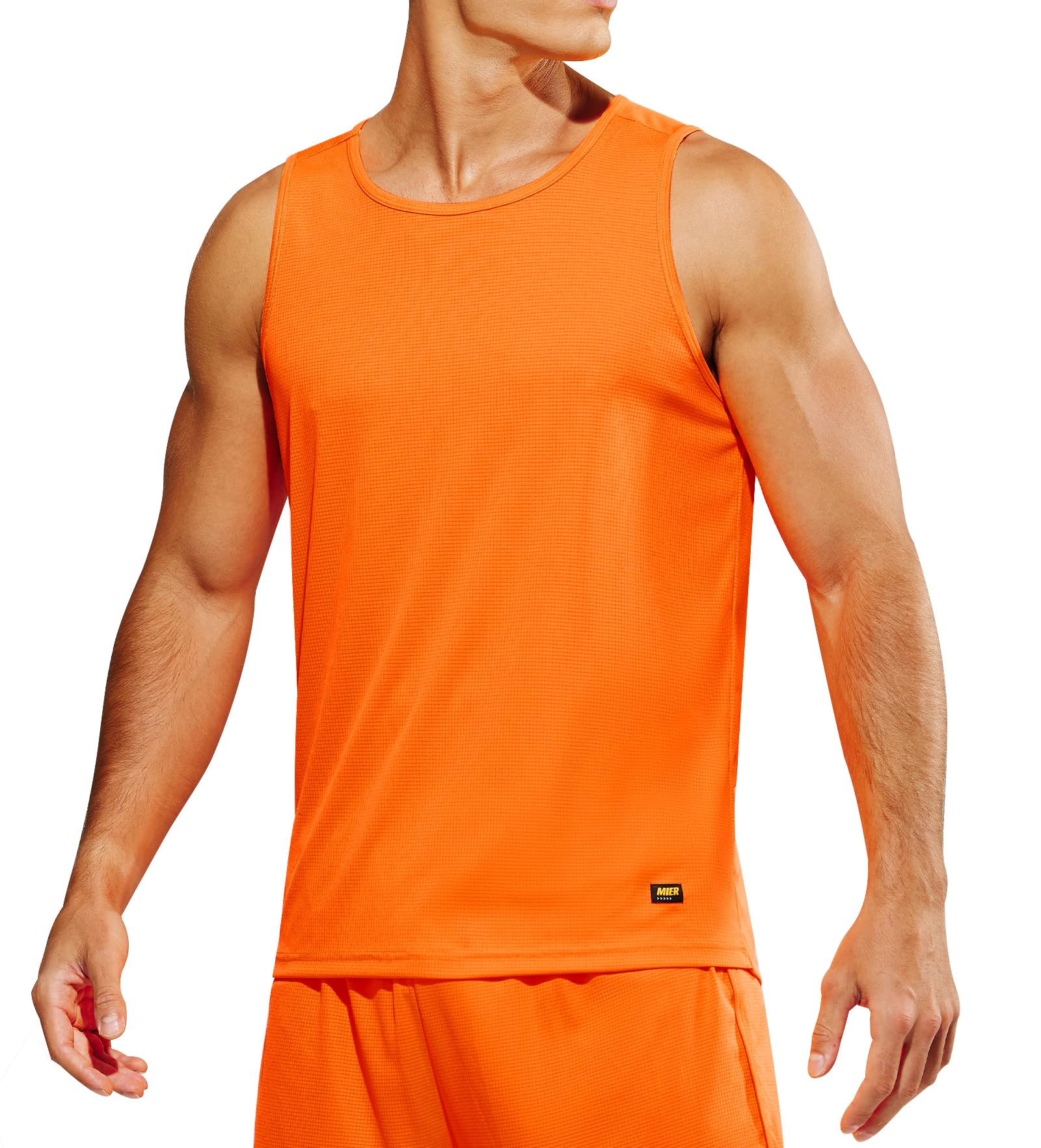 MIERMen's Tank Tops Quick Dry Swim Athletic Gym Running Muscle Beach Sleeveless Workout Shirts for Men