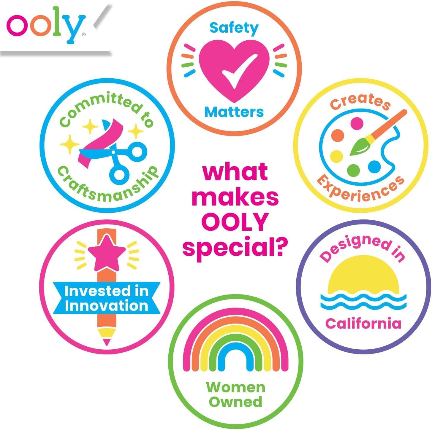 Ooly DIY Paper Kit, 24 Animal Origami Designs & Stickers, Kit Includes 12 Completed, 6 Blank and 6 Color-in Folding Pet Origami Designs