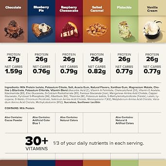 Keto Chow Elite Kit Meal Replacement Shake Powders, 16 Flavors/30 Meals