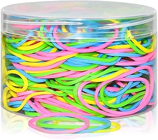 JIKIOU Colorful Rubber Bands, 230PCS Rubber Bands, Rubber Bands Office Supplies, Rubber Bands for Office, Colored Rubber B...