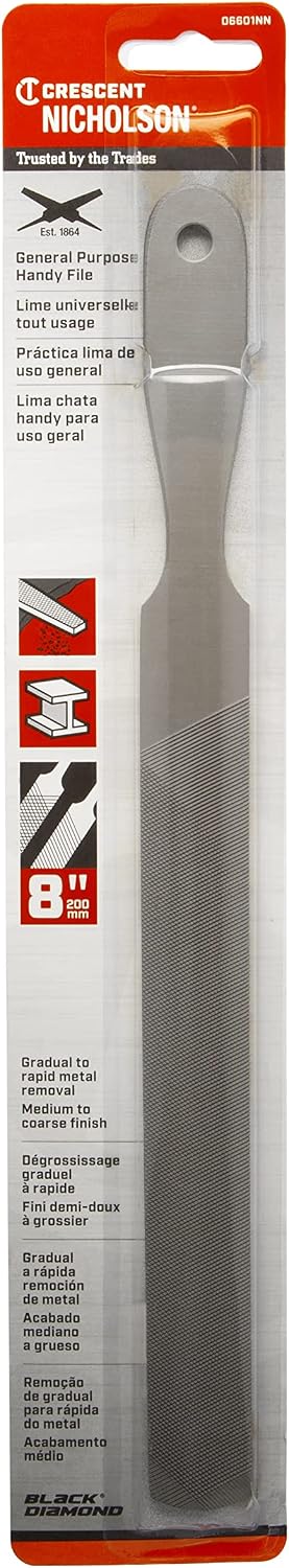 Crescent Nicholson 8" Rectangular Double/Single Cut Handy File - Carded - 06601NN