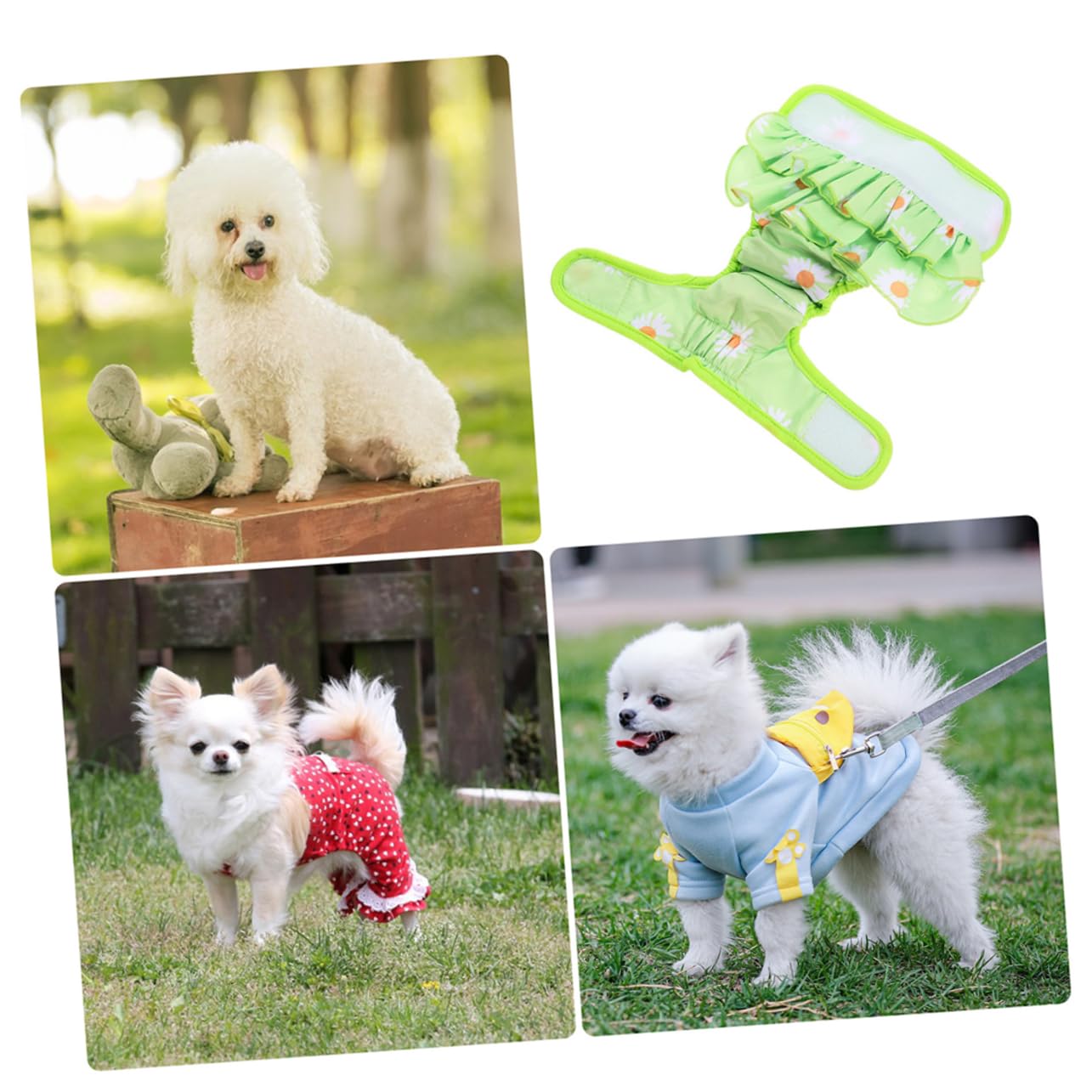 Happyyami Female Dog Diaper Soft Gentle Period Panties for Dogs Reusable Pet Sanitary Pants Decorative Design
