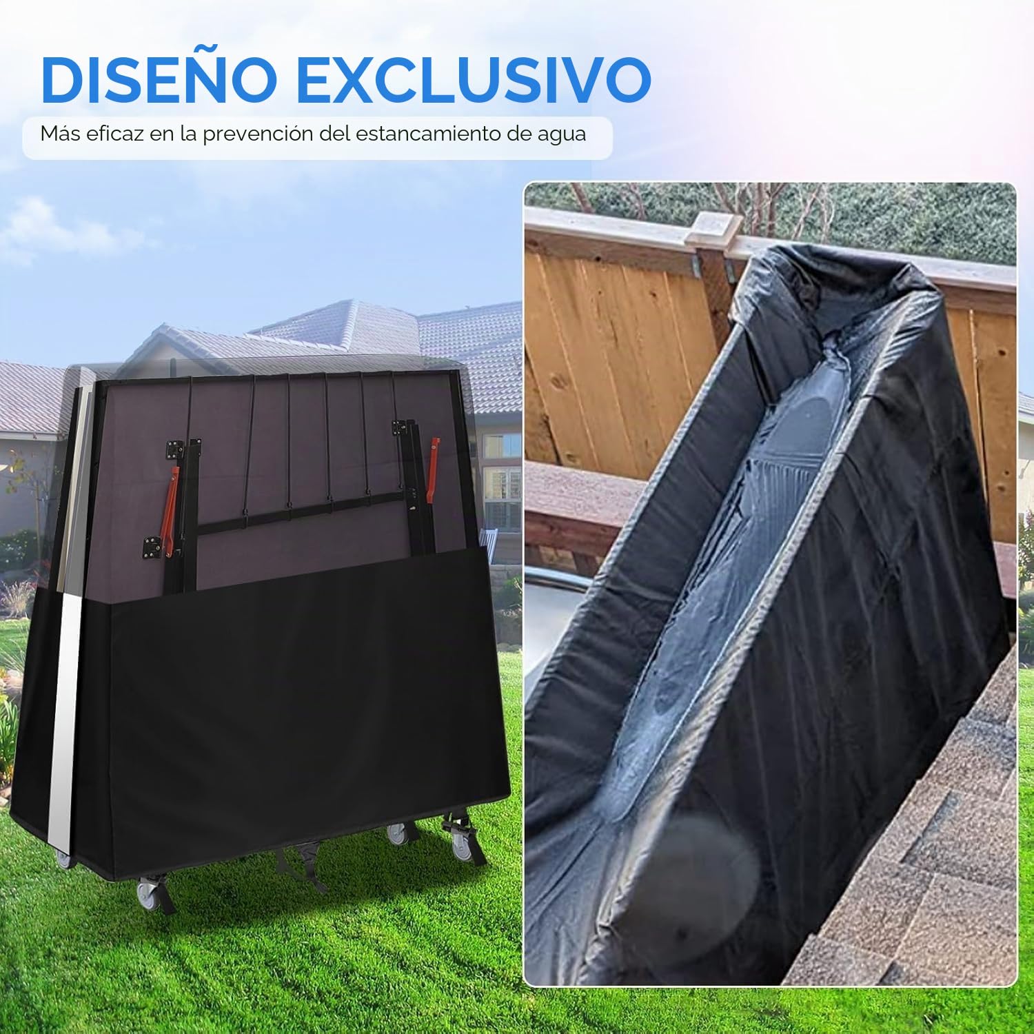 NEVERLAND Funda Mesa Ping Pong Exterior Oxford Impermeable 165x70x185 cm