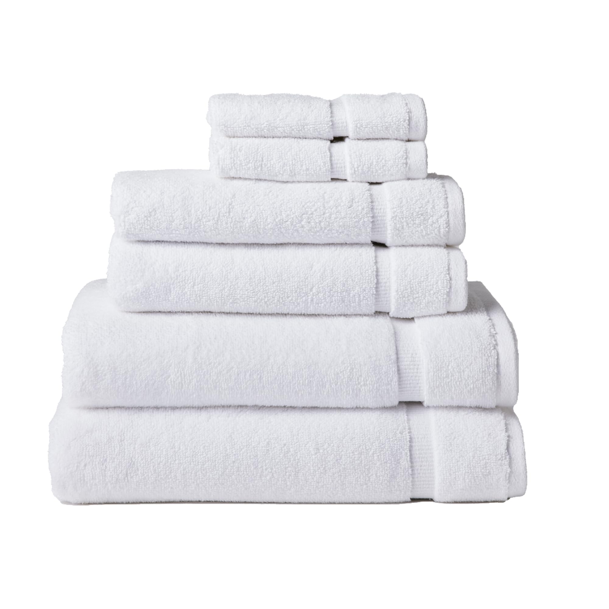 Toallas de algodón premium Splendid con acabado supersuave de 6 piezas